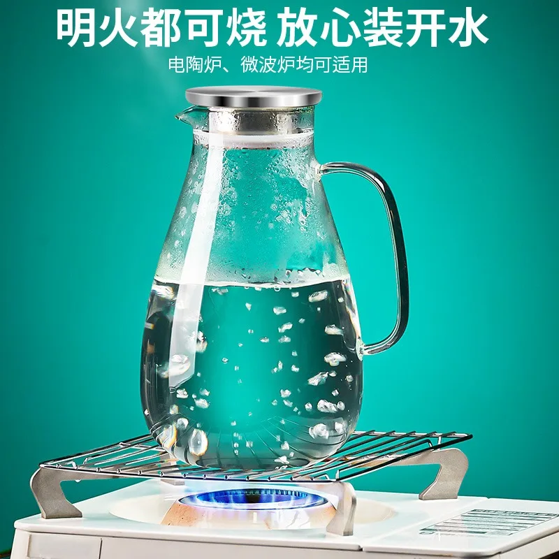 Water Jar With Handle Cold Water Kettle And Water Cups Household Heat-Resistant Explosion-Proof Teapot Large Capacity Teapot Set