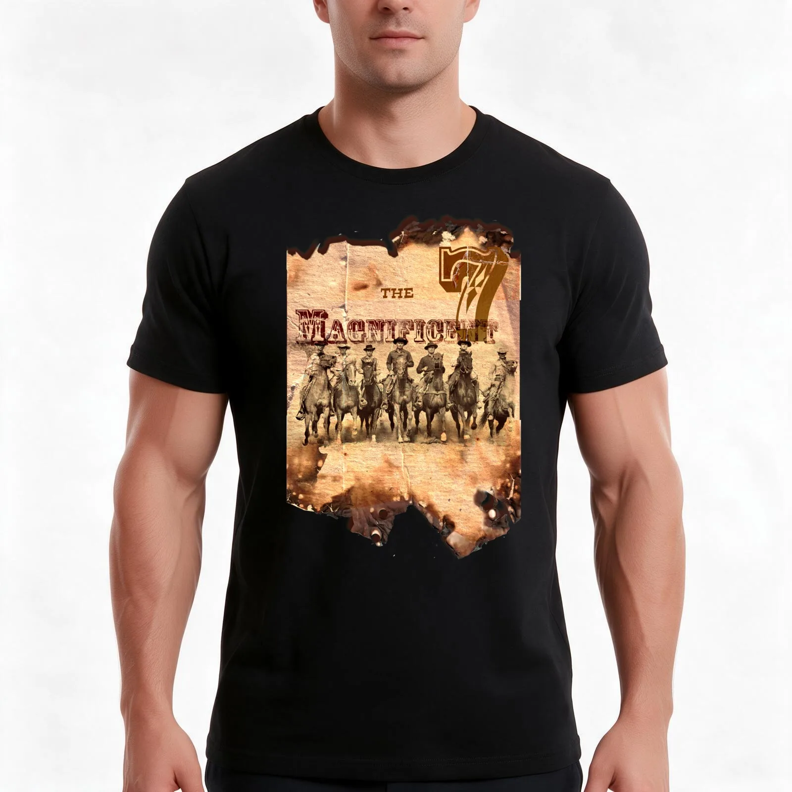The Magnificent Gang (1) T-Shirt Summer Casual Cotton Tee Oversized Streetwear Tops Vintage Graphic Print Unisex Men Women