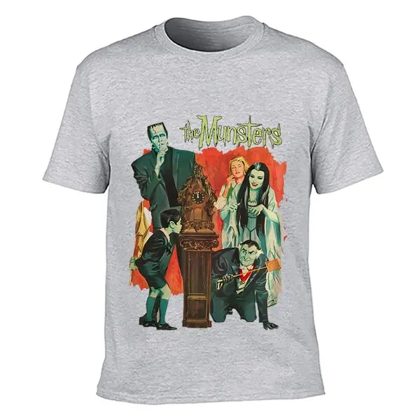 The Munsters V2 Horror Movie Poster Vintage T SHIRT Natural all sizes S-5XL Cotton