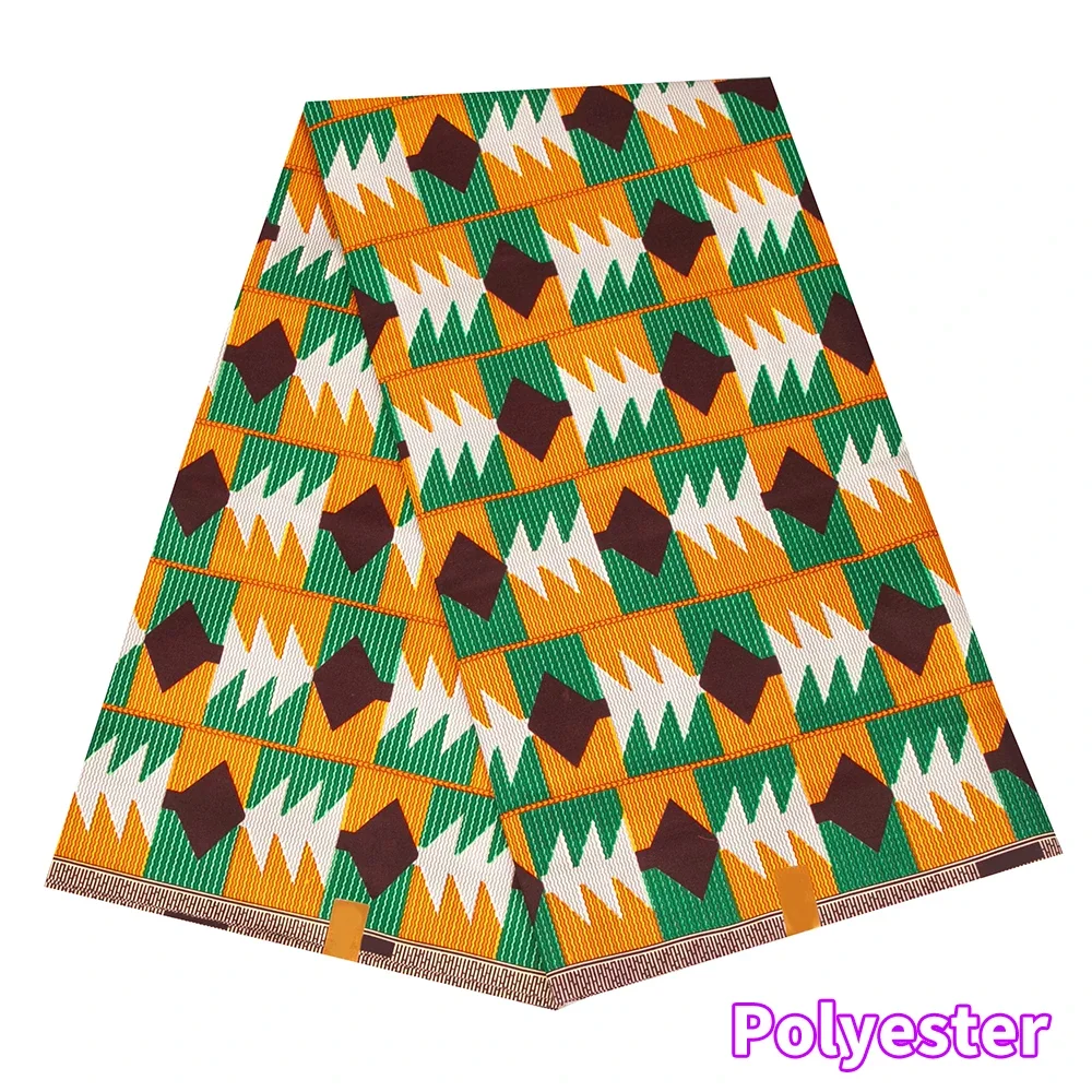 6 Yards/lot DIY Sewing Fabric  African Polyester Material Women Handworking Cloth  FP6578