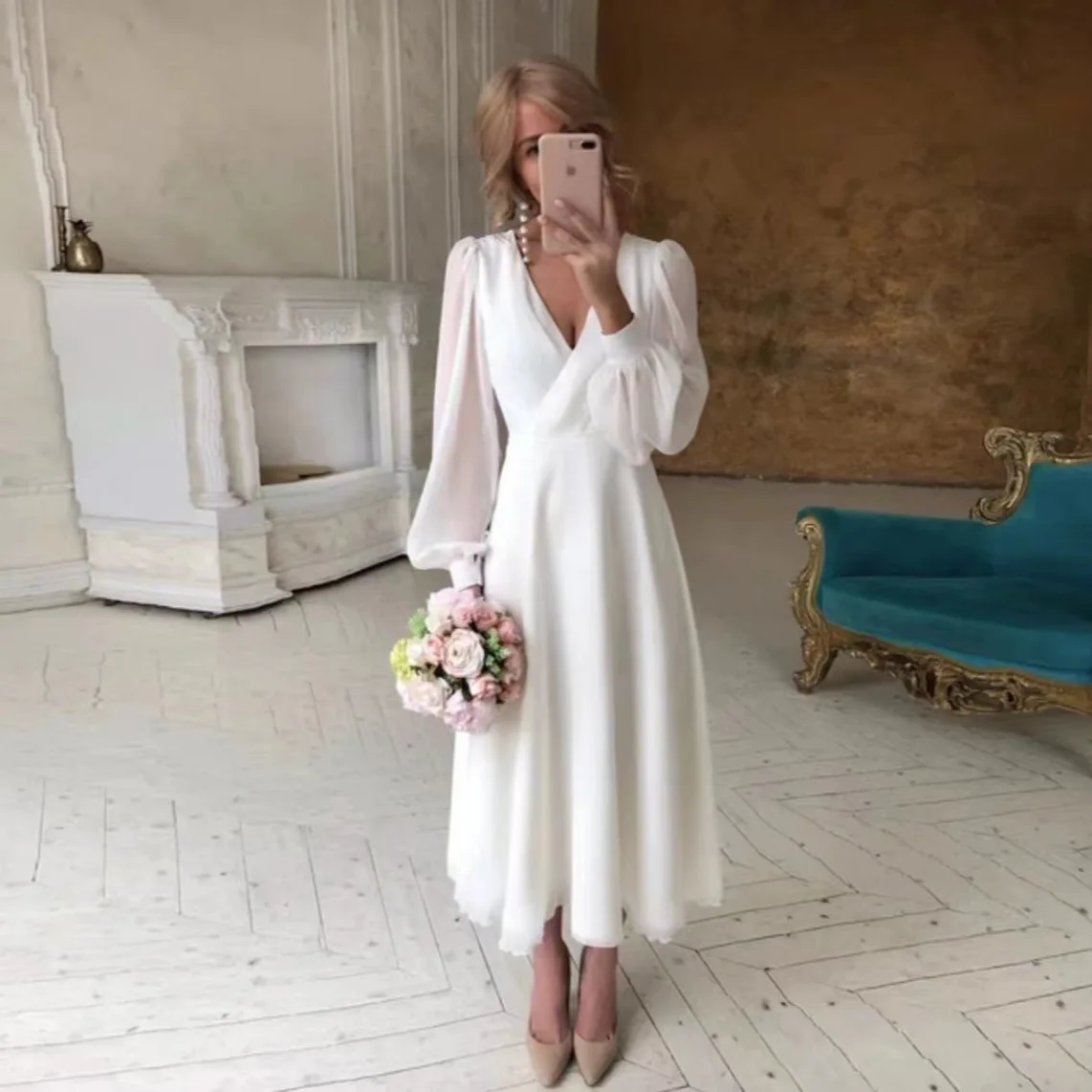 2026 Simple Wedding Dress Свадебное Платье Bridal Dress A Line Elegant Party Gowns Prom Evening Robe De Mariée Vestido De Novia