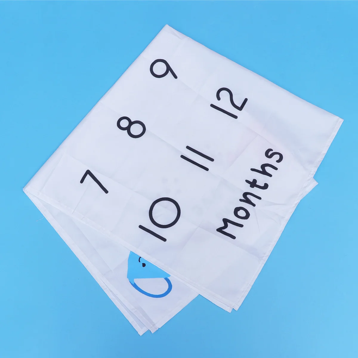 

Baby Blanket White Cloth Material Monthly Photo Props Growing Infant Toddler Swaddle Blanket Backdrop