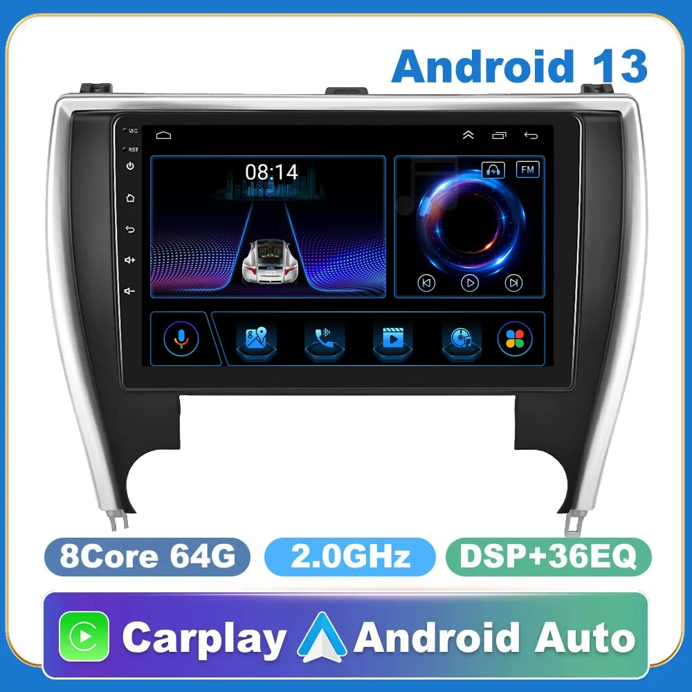 

10"INCH Car Multimedia For Toyota Camry 2015 2016 2017 America Version Android Carplay Auto Radio Screen DVD Player 4G BT DSP