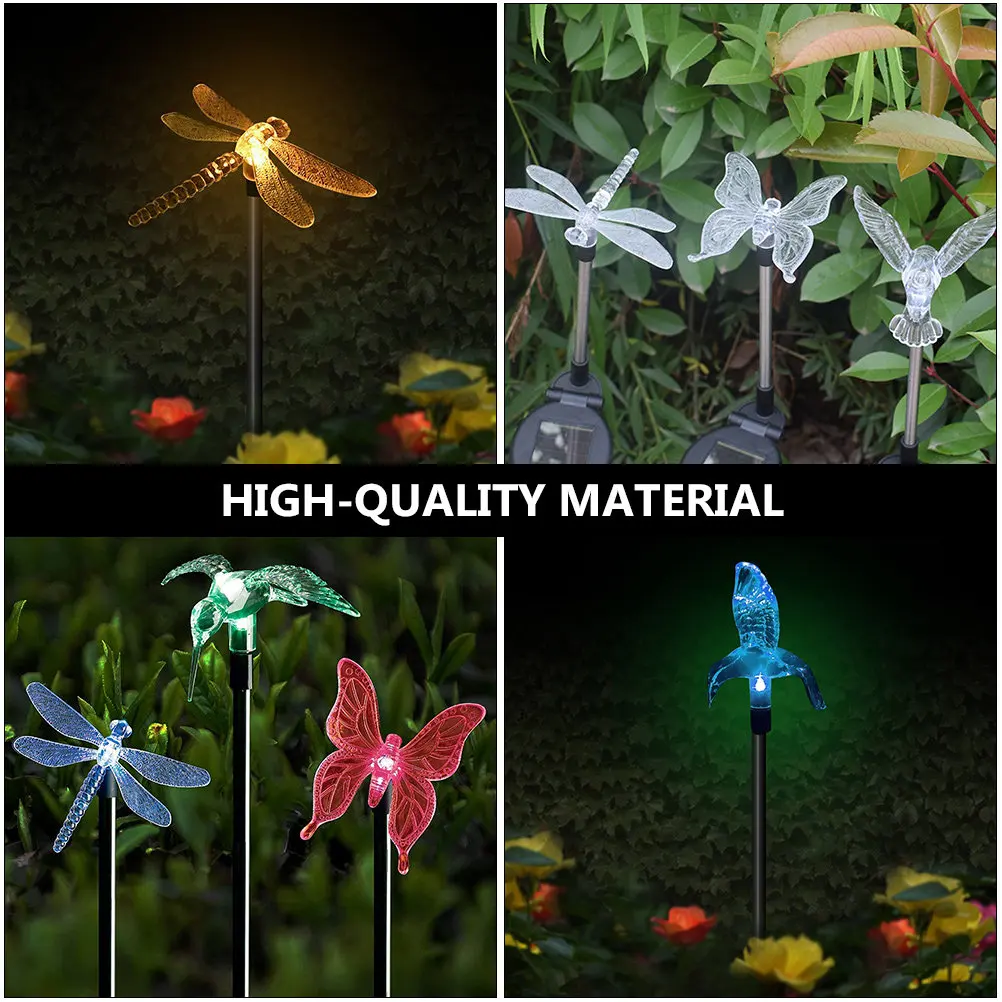 2 Pcs Solar Light Outdoor Lighting Power Lights for outside Garden Decorative Yard