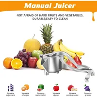 Manual Juicer, Fruit Juice Squeezer, Detachable Heavy Duty Citrus Squeezer Extractor Tool, Premium Quality Metal Alloy Squeezer 4