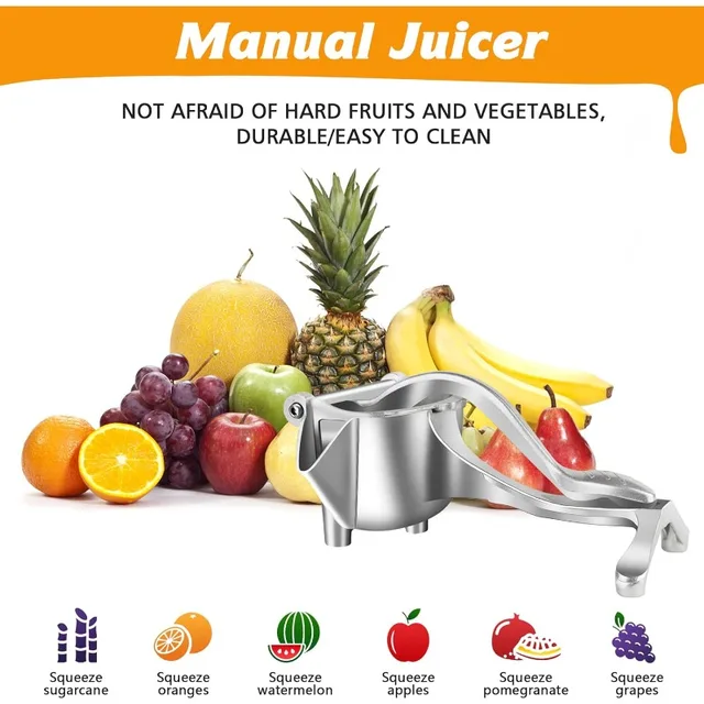 Manual Juicer, Fruit Juice Squeezer, Detachable Heavy Duty Citrus Squeezer Extractor Tool, Premium Quality Metal Alloy Squeezer 4 Heavy-Duty Manual Citrus Juicer – Detachable Aluminum Fruit Juice Squeezer – view 4