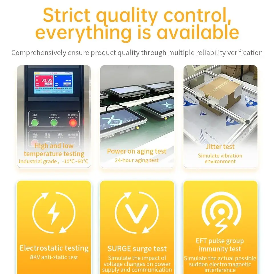 IXHUB 10,1" Industriequalität All-in-One Embedded Touch Panel IP65 Wasserdichter Monitor RS232 RS485 TTL Android Debian Ubuntu