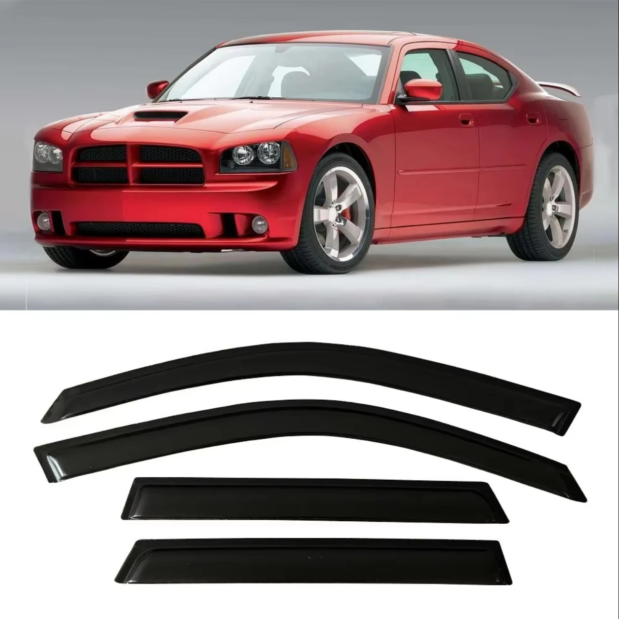 

Window Visor for Dodge Charger 2006 2007 2008 2009 2010 Wind Deflectors Rain Guards Door Visor Vent Shades Ventvisor Sun Rain