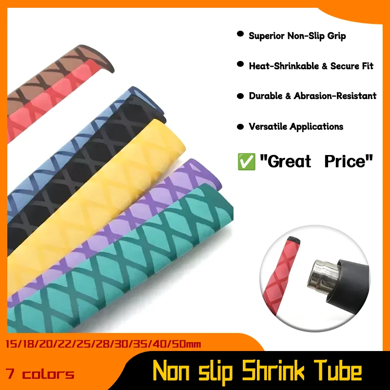 

1/3/5Pcs Anti-slip Heat Shrink Tube for Fishing Rod DIY 1M 15/18/20/22/25/28/30/35/40/50mm Waterproof Cover