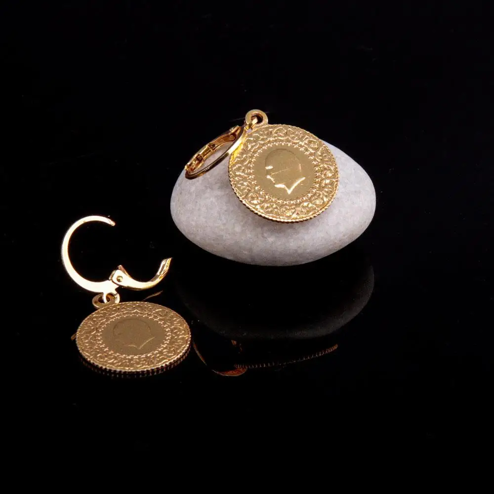 Quarter Gold Plated Earrings