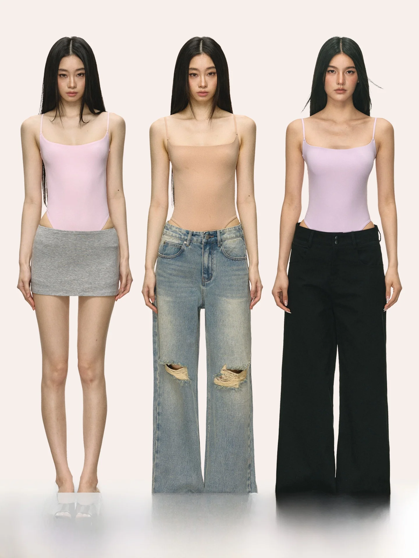 

Женский летний комплект Anna Aneae Pure Desire Style: облегающий топ без бретелек с квадратным вырезом и брюки