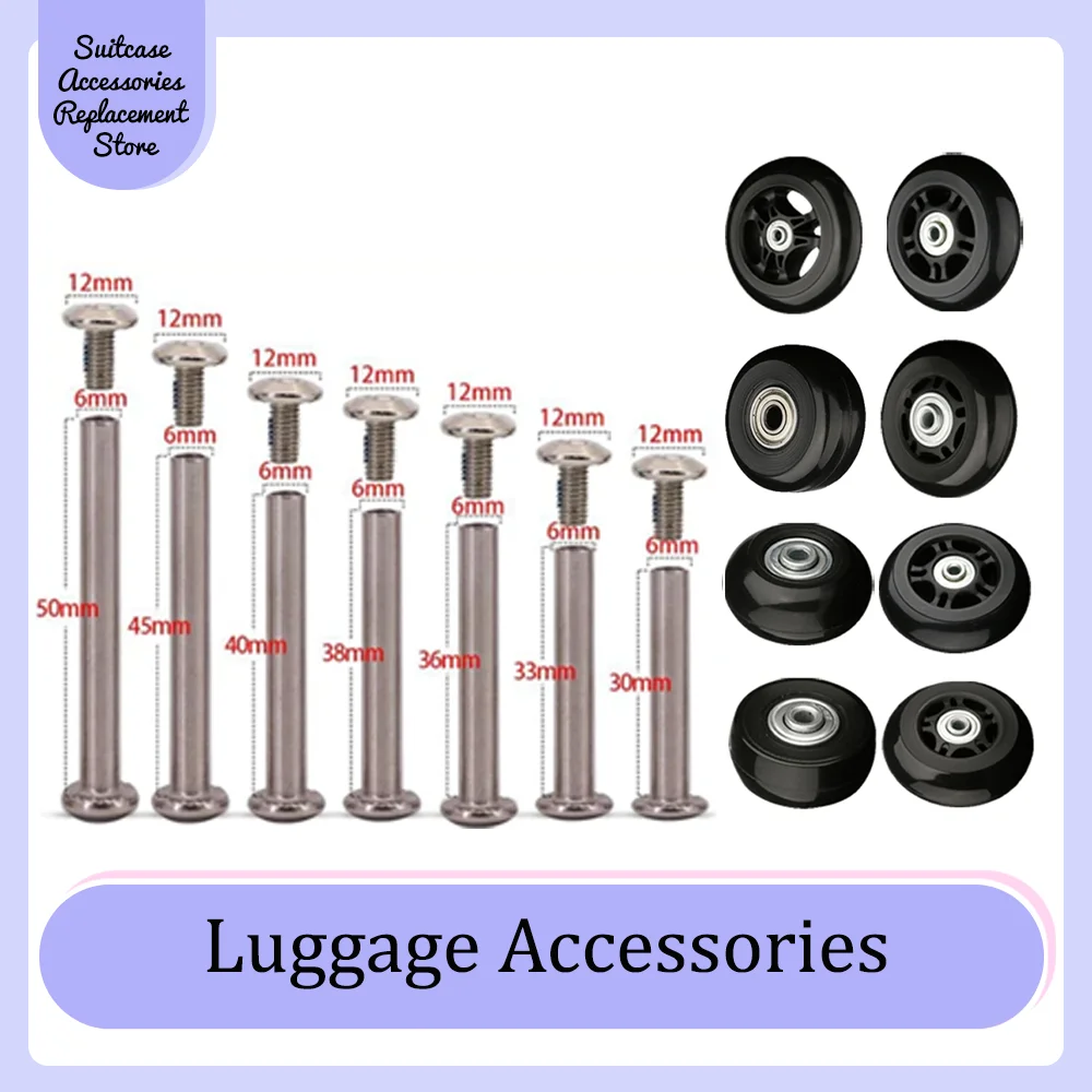 Smooth trolley case Travel luggage leather case and bag Single wheel wear resistant wheel repair Travel accessories Silent