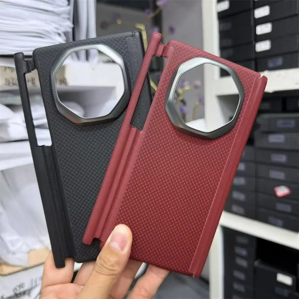 

Genuine Aramid Carbon Fiber Magsafe Case For Huawei Mate XT Double Hinge Protective Back Cover