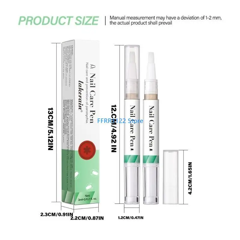 Y1UF 2x/مجموعة قلم العناية بالأظافر زيت البشرة القلم نمو الأظافر زيت العناية بالأظافر لتغذية أظافر اليدين والقدمين