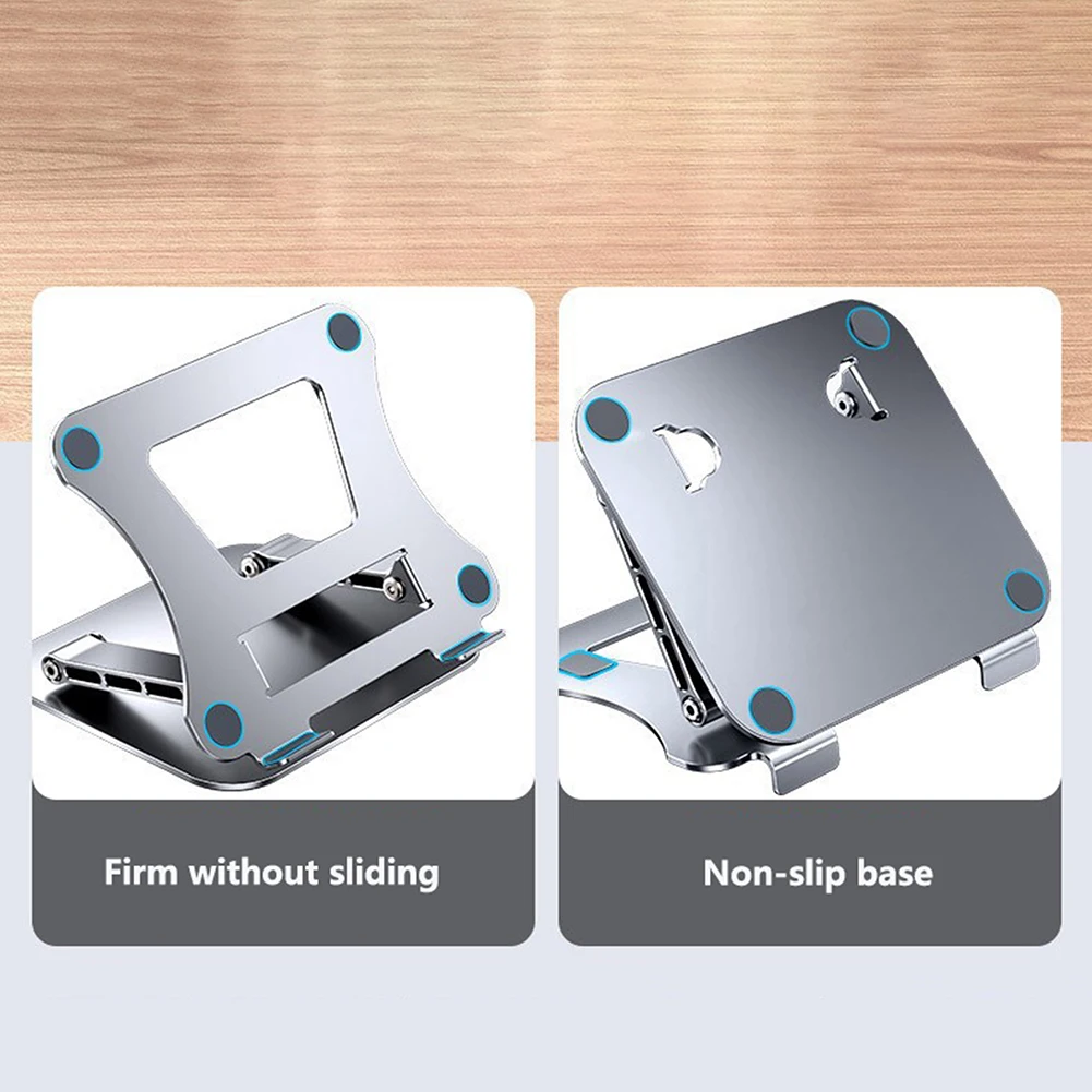 Foldable Laptop Holder Stand 360 Adjustable Phone Tablet Bracket Holder Aluminum Alloy Anti Slip for 11-17 Inch Notebook