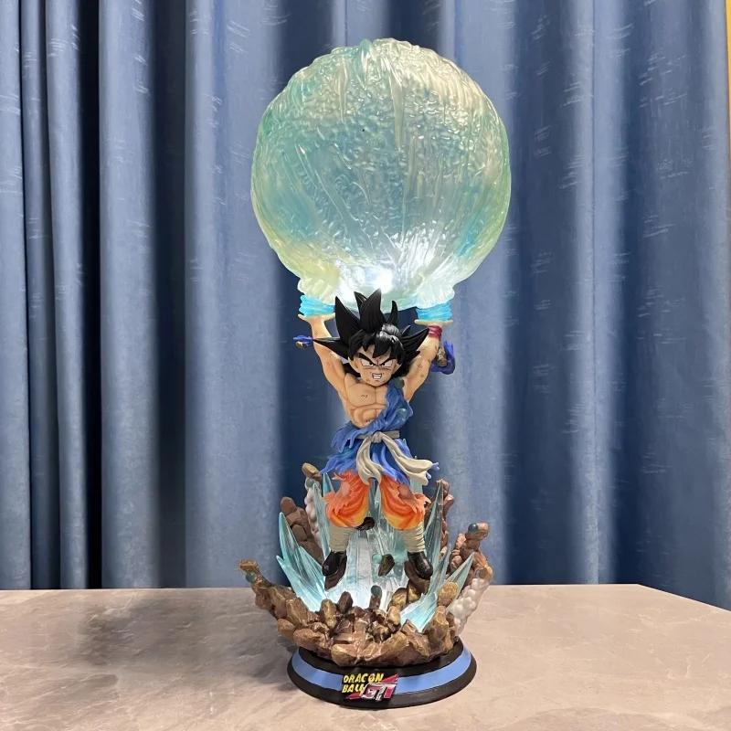 Figura de Dragon Ball de animación de 50CM, modelo de juguete de PVC, bomba espiritual luminiscente, figuras de acción de Goku, estatuas para recoger regalos decorativos