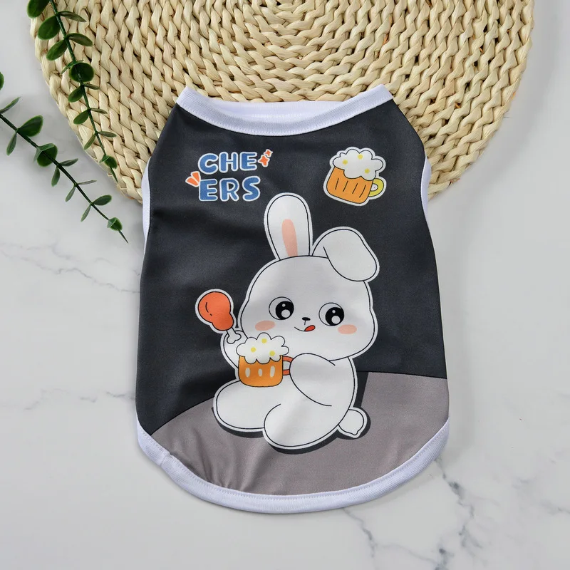 

Cute Bow Dog Vest Teddy Puppy Pullover Summer Pet Clothes Breathable Two-legged Clothes Solid Color Dog Clothes Pet Products