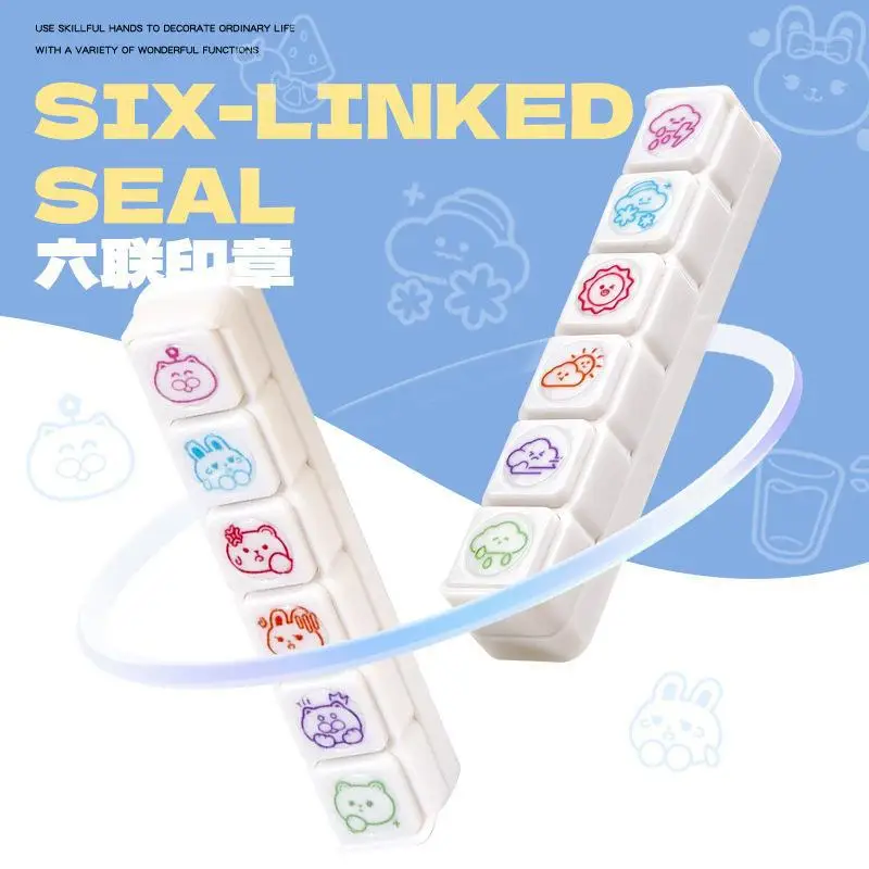 Kawaii cute pattern for Scrapbooking Primary School Student Cartoon Mini Creative Press Seal Work Mood Weather animal