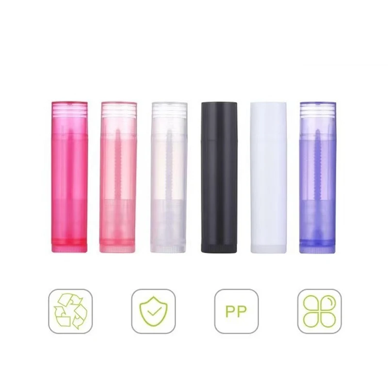 10Pcs 5g Leere Lippenstift Lip Gloss Tubes Flasche Kosmetische Behälter Großhandel Gläser Balsam Rohr Kappe Reise Make-Up werkzeug Lip Balm