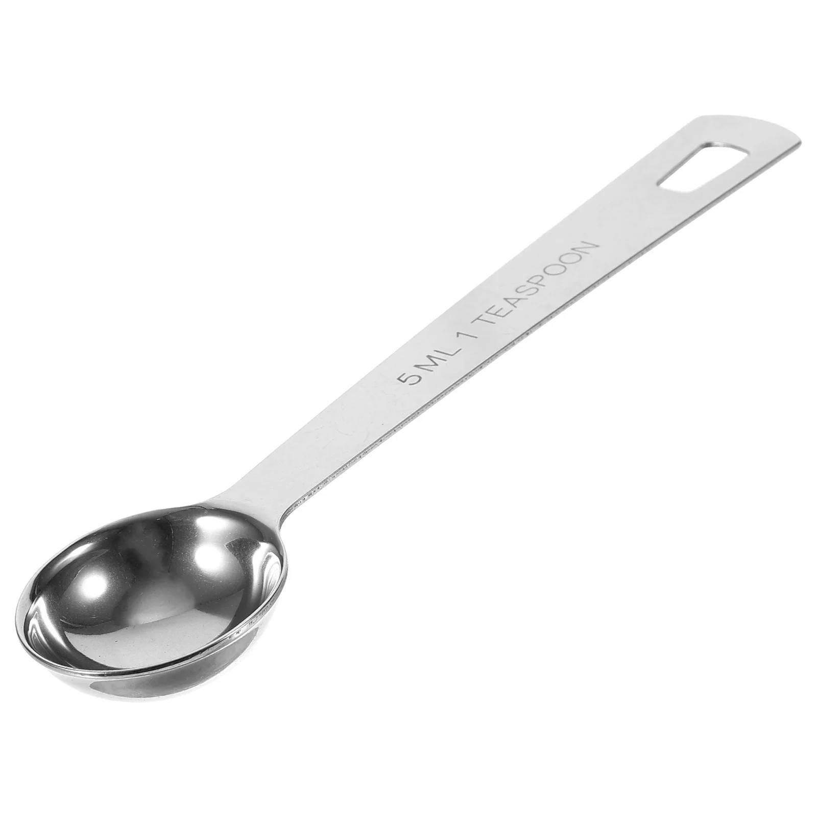 

Stainless Steel Measuring Spoon 5Ml Smooth Long Handle For Coffee Tea Spices Baking Cooking Kitchen Seasoning Tool