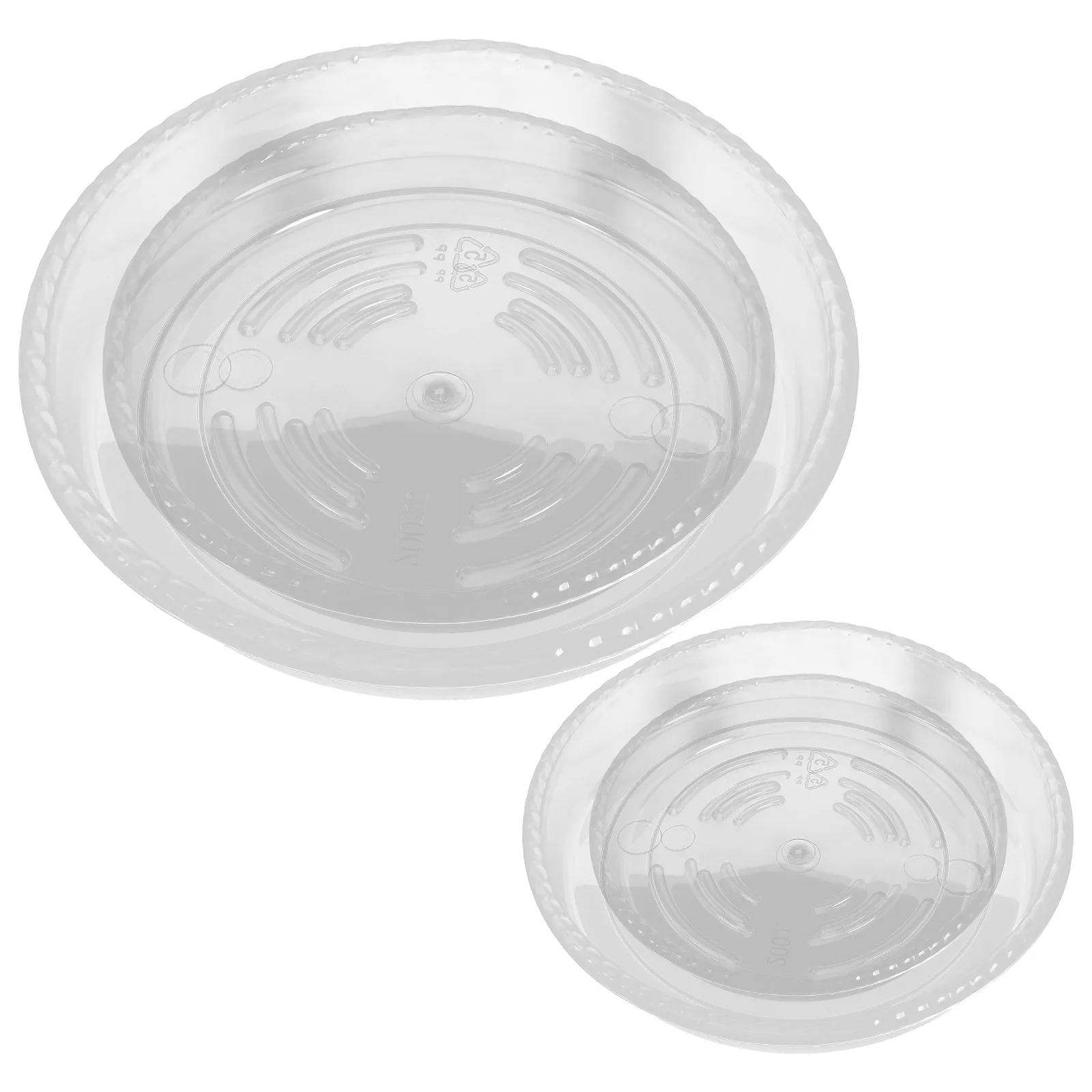 

4pcs Transparent Flower Pot Trays Plant Saucer PET Waterproof Soil Spill Indoor planter saucers for plants
