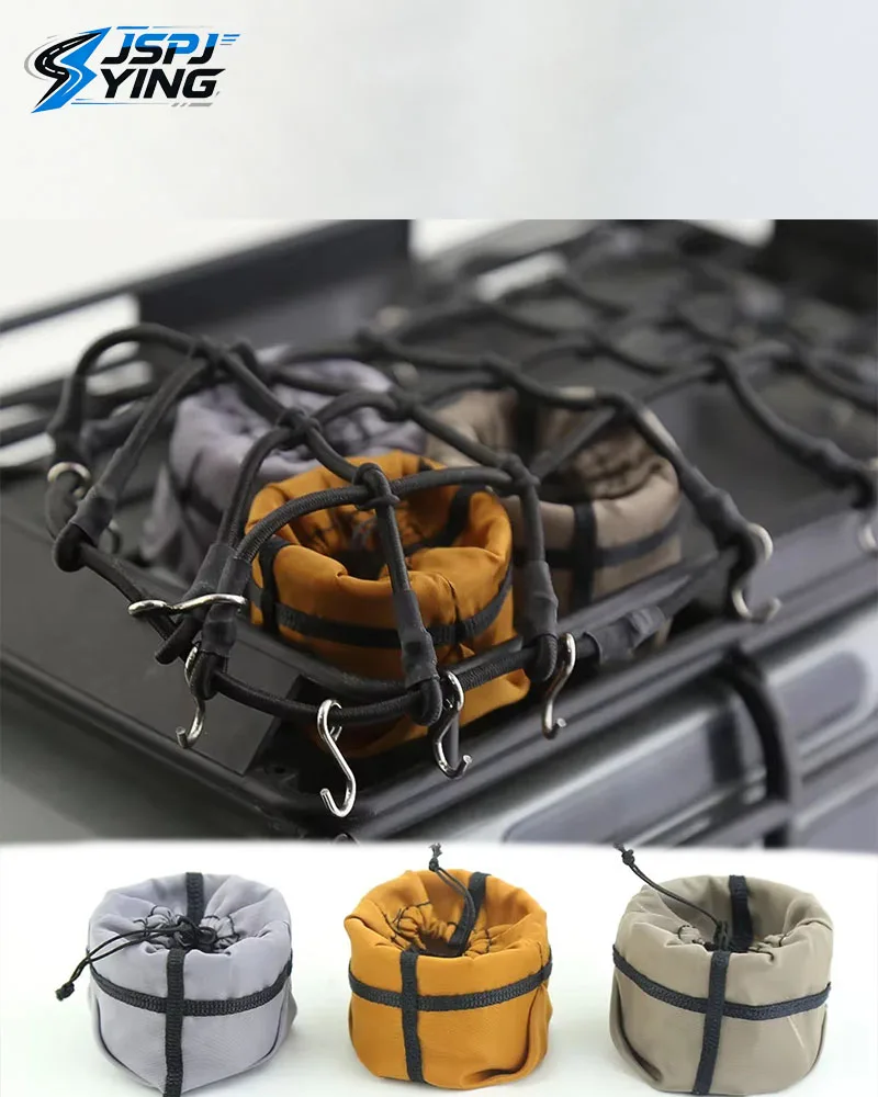 RC Crawler Simulation Luggage Bag Pot Bag Roof Rack Replica Decor Accessories Fit 1/10 TRX4 Defender RC4WD Crawler Car DIY Parts