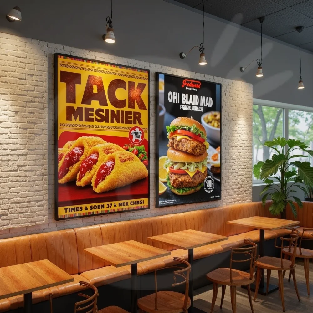 Custom SLIM LED LIGHT BOX POSTER DISPLAY -Menu Board Sign Poster Display Lightbox Led Light Advertising Box Menu Led Display