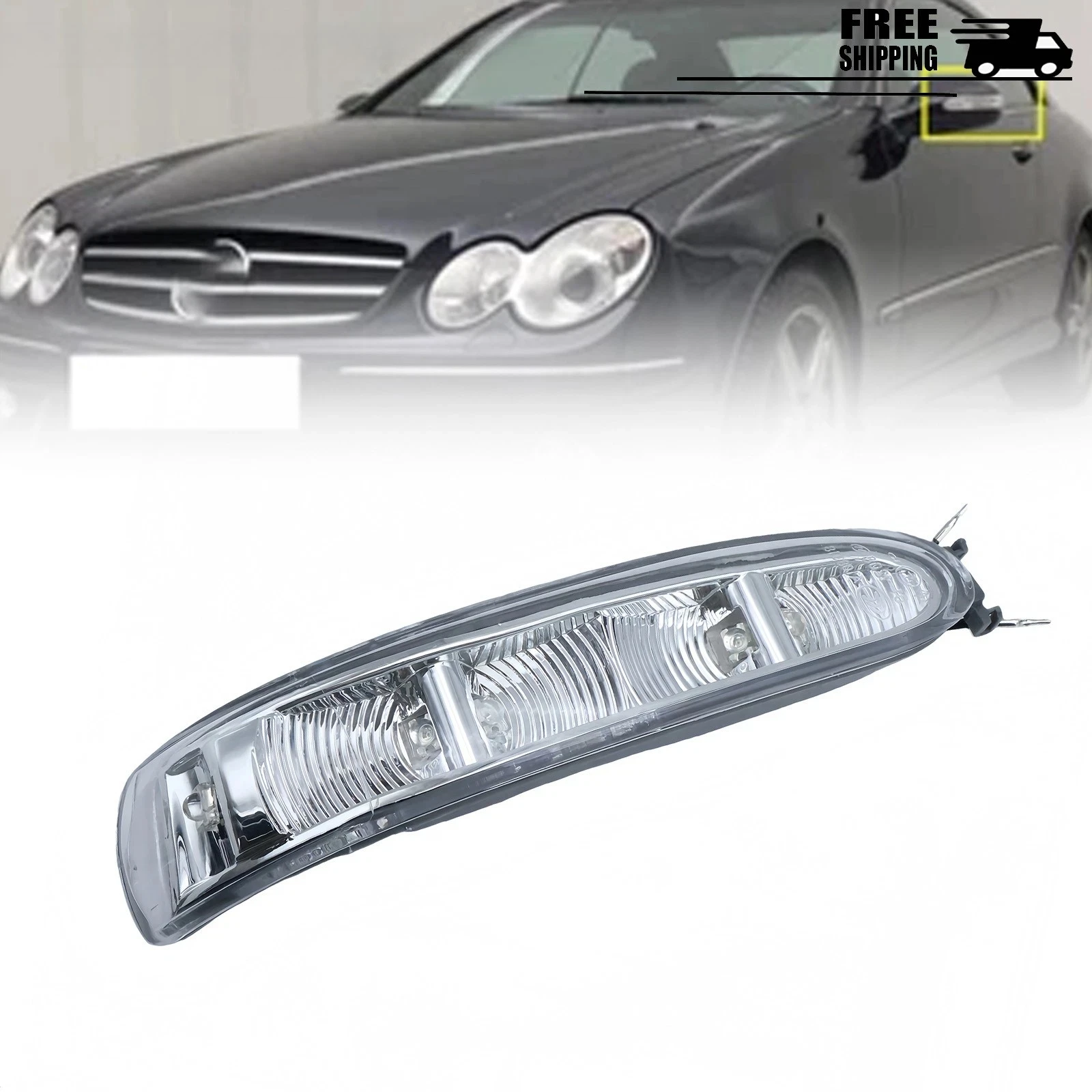 Rearview Mirror Turn Signal Light Lamp A2308200721 A2308200821 For Mercedes Benz CLK-Class 209 & SL-Class 230 2002-2009