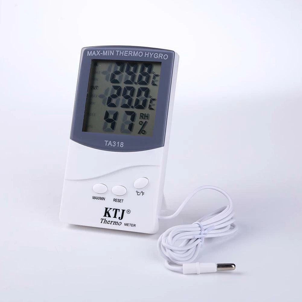 Provide Stable Reading Wall Mounted LCD Device Thermometer Easy To Read Numbers Model TA Use Battery AAA Battery