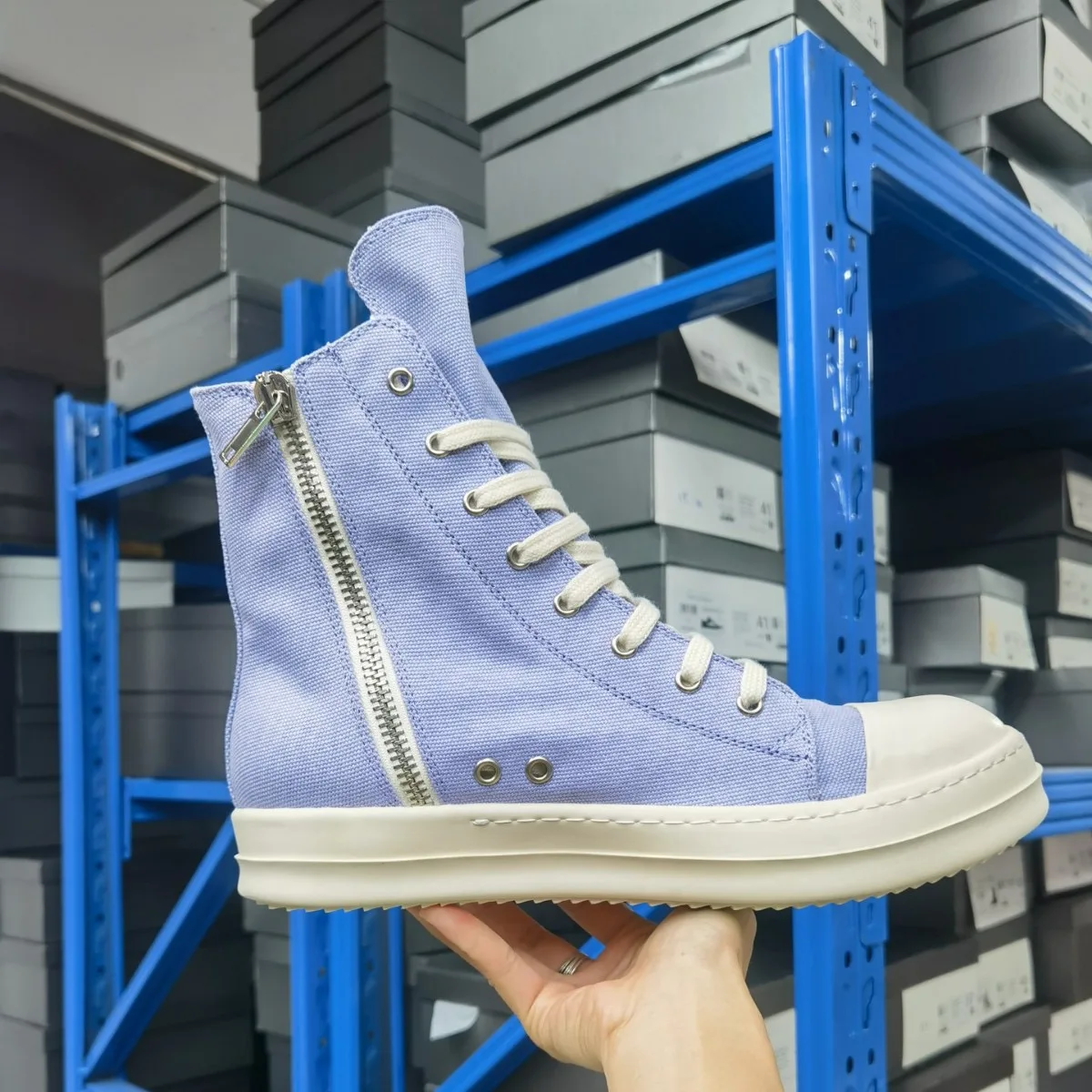 

Brand Men Shoes Casual Canvas Fashion Flats High to Ankle Boots Women Owens Vintage Original Luxury Designers Sneakers