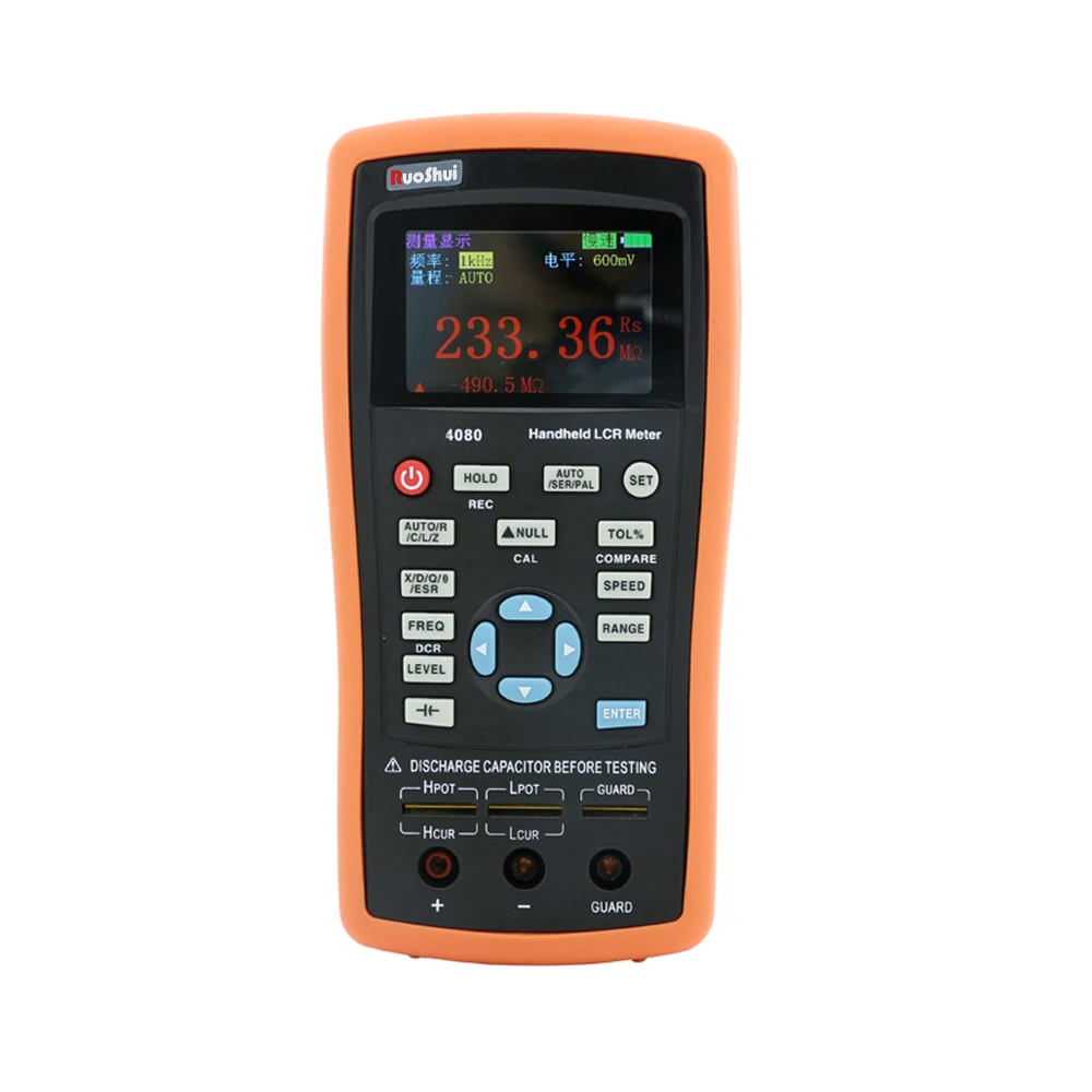 4080 RuoShui 100KHz Inductance, L, Capacitance, C, Resistance, R. Handheld LCR Bridge  LCR Meter