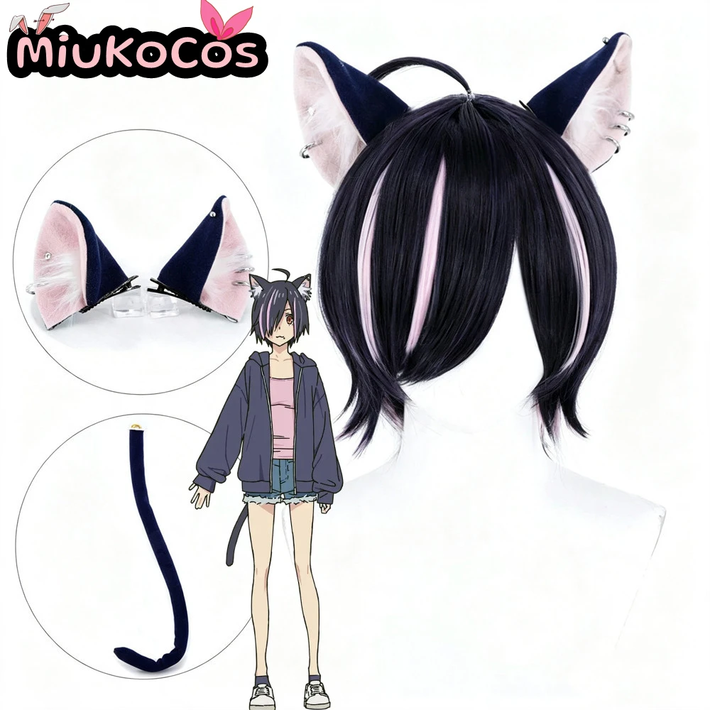 IN STOCK Hameko Easygoing Anal Angel Cosplay Wig MiukoCosplay Anime Chainsmoker Cat Yani Neko ヤニねこ Cosplay