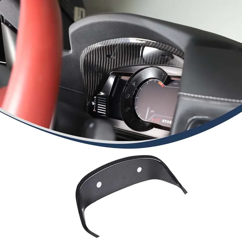 For Toyota GR Supra A90 MK5 2019-2025 Real Carbon Fiber Car Instrument Panel Frame Cover Dashboard Fuel Gauge Tachometer Cover