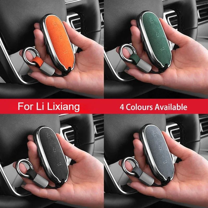 مفتاح غطاء قذيفة فوب حامل الجلد ل LI Lixiang L6 L9 L8 L7 دراجة نارية ل LI الرائدة مثالية L6 L7 L8 L9 المفاتيح الملحقات