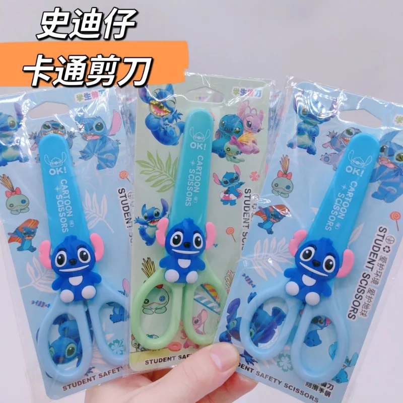 Disney Anime Stitch Cartoon Stainless Steel Children Safety Scissors School Office Durable Hand Scissors for Kids Birthday Gifts