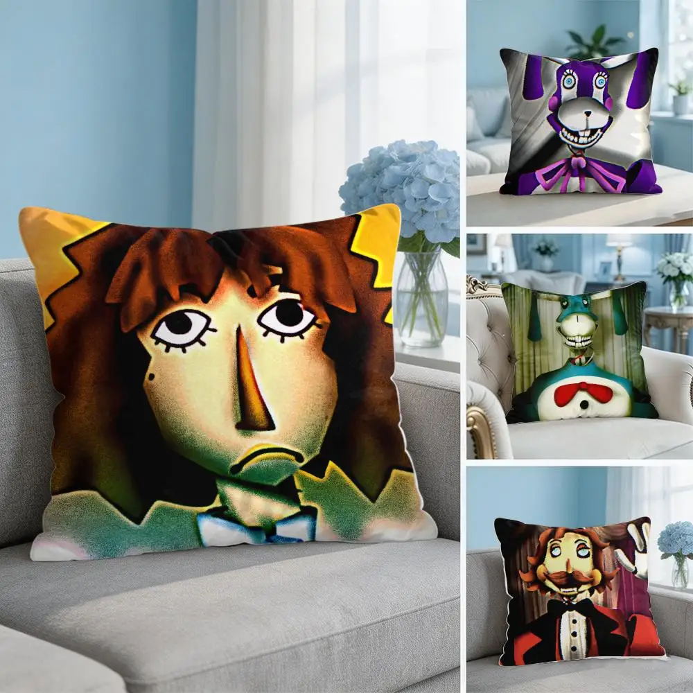 cartoon The W-Walten Files Cushion Cover Soft Short Plush Throw Pillow Cover Hidden Zipper Cutecore Sofa Bedroom Home Decor