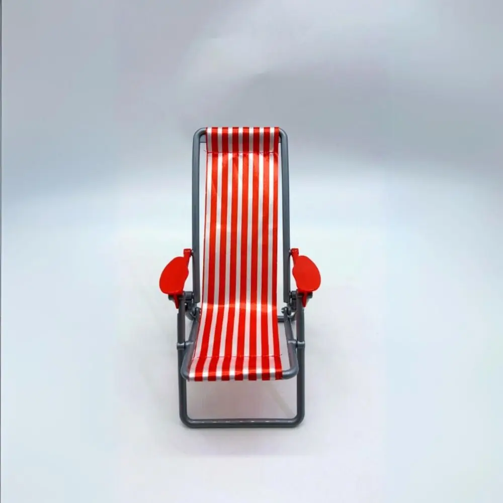 New Mini 1/6 Dollhouse Chair 4 Colors 12*11*19.5cm Casual Reclining Chair Foldable Beach Chair Model Outdoor Dollhouse