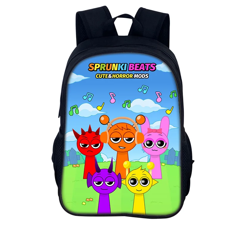 الكرتون Sprunki حقيبة المدرسة Incredibox Sprunki حقيبة مدرسية على ظهره Mochila طالب الظهر حقيبة ظهر للبنين فتاة أفضل هدية