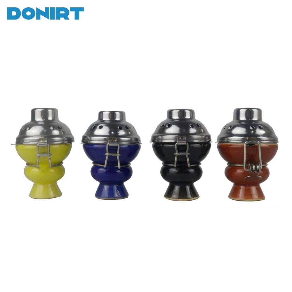 Hookah Bowl with Charcoal Plate Ceramics Shisha Nargile Sheesha Narguile Chicha Cachimbas Water Pipe Smoking Accessories Tools