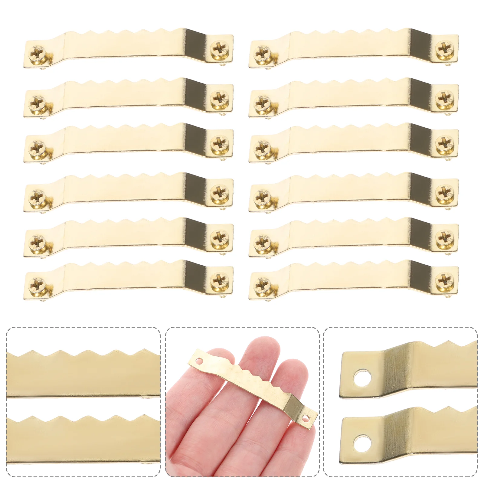 100 Pcs Photo Frame Hook Picture Hanging Hardware Canvas Hangers Hooks Serrated for Wall Pictures