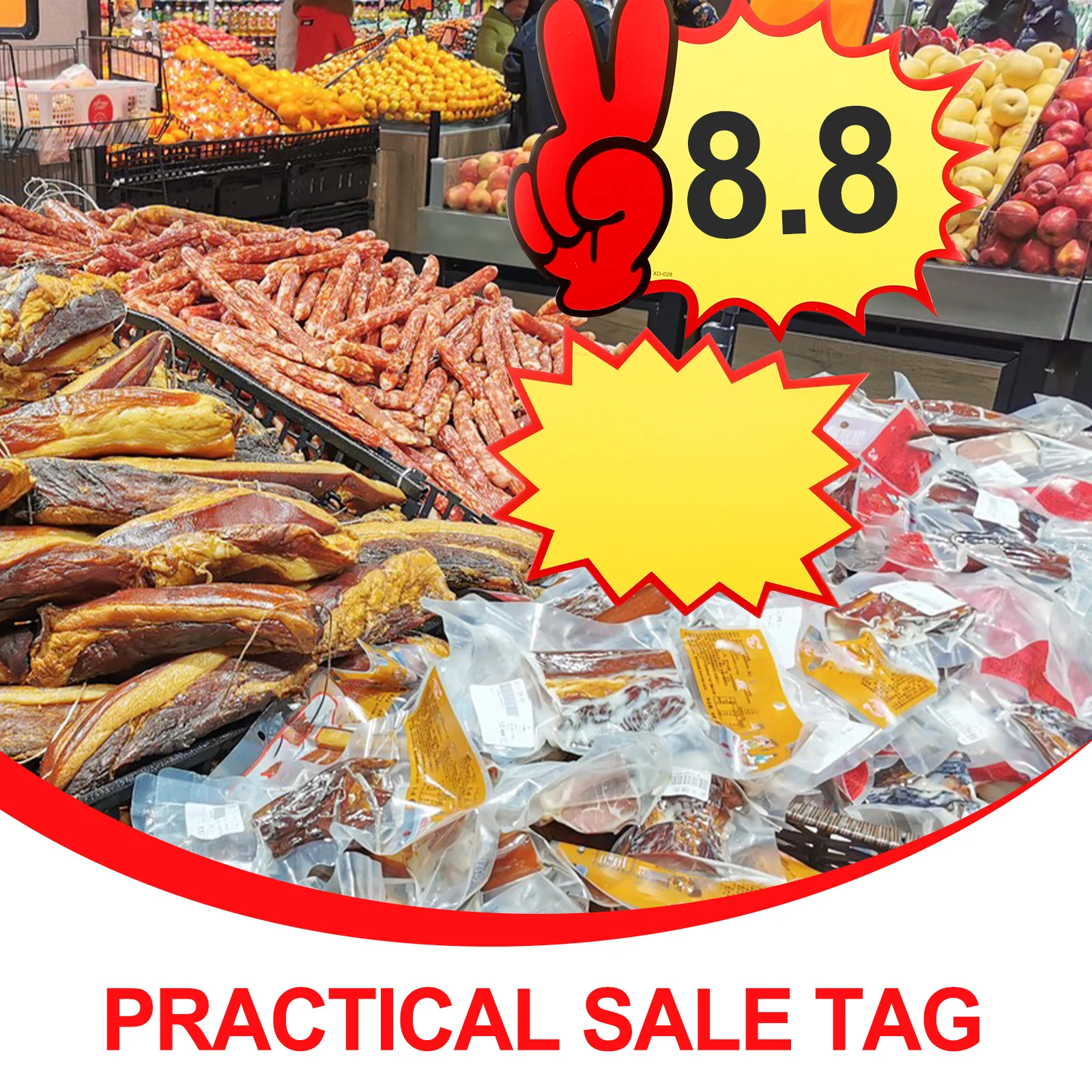 

120Pcs Sale Signs Bright Price Labels for Fundraising Stores Real Promotional Tag Sturdy Paper Burst Design