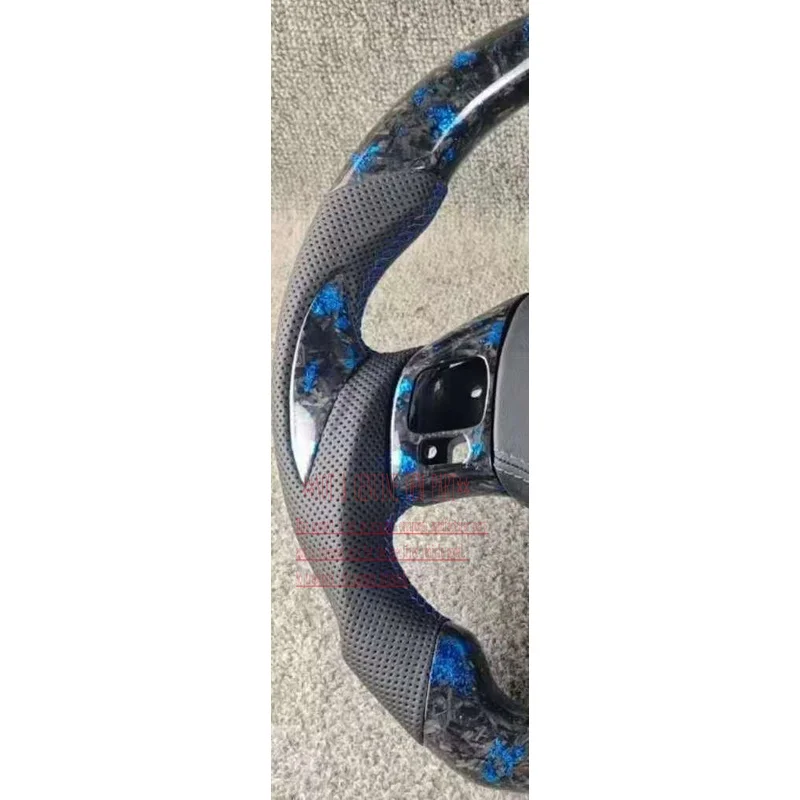 For Toyota 2019 2023 Custom Racing Style LC300 Perforated Leather Carbon Fiber Steering Wheel Horn Cover Horn Shell