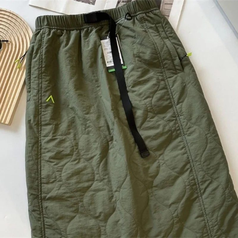 

Fashion Half Length Skirt for Women Green Black Skirts New Spring Autumn Winter Outdoor Warm Cold Proof Versatile Skirt 2026
