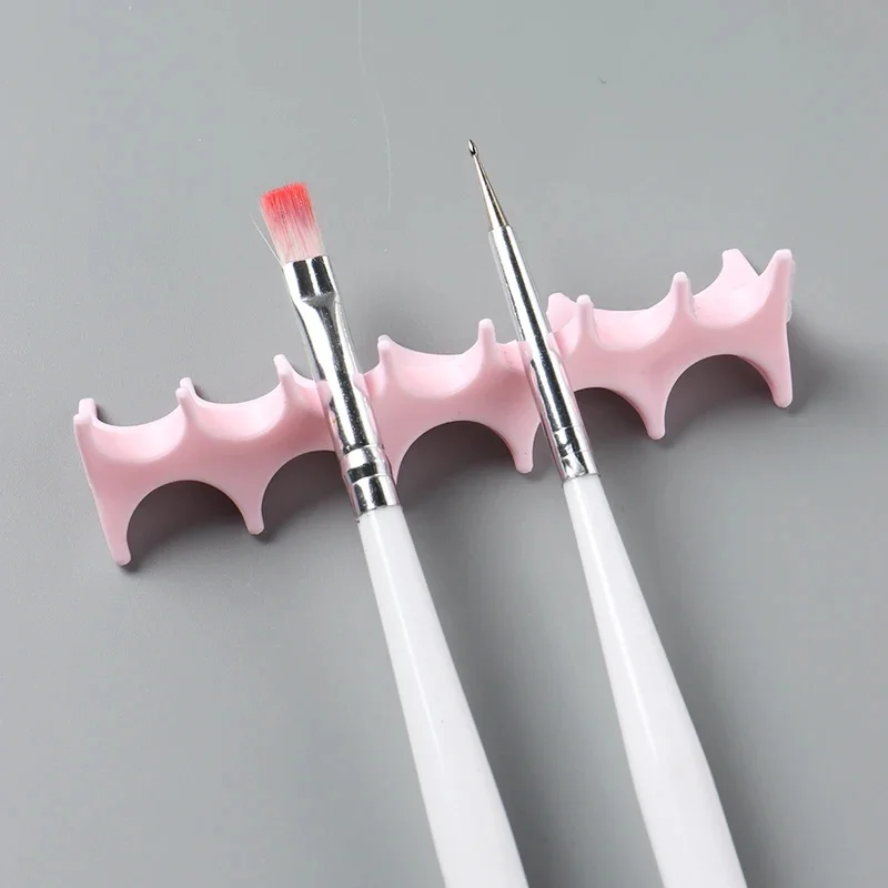 Soft Silicone Nail Pen Holder Brush Rack Shelf UV Gel Brush Display Stand Makeup Painting Pen Rest Organizer Stander Manicure