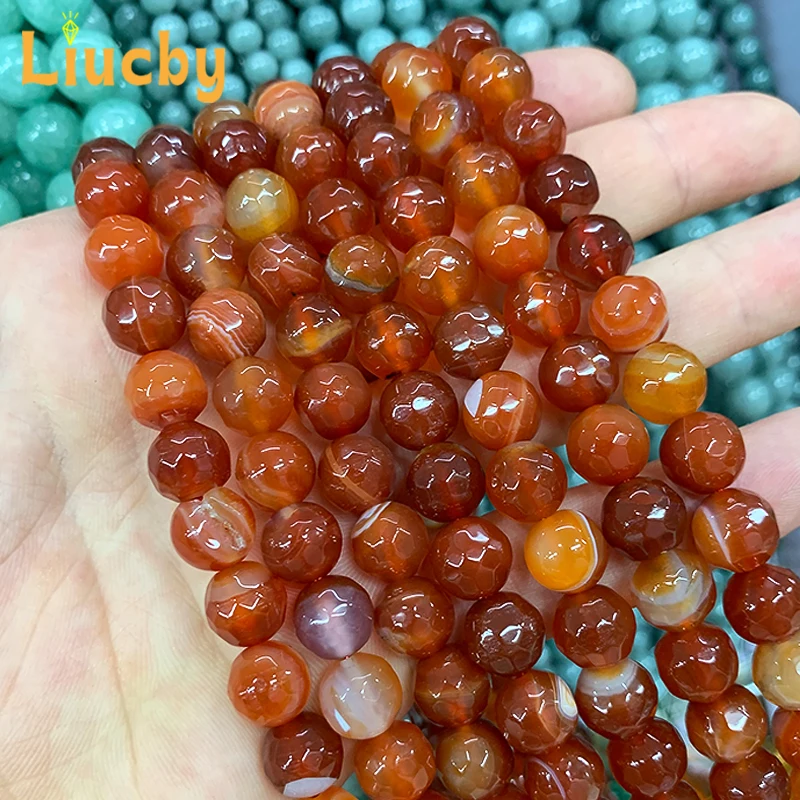 Echte Naturstein rote Achate Perlen für Schmuck herstellung DIY fertige Produkt dekoration Handwerk Kopf bedeckung 15 "Strang 4/6/8/10/12mm – Detail 7