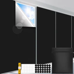 Portable Blackout Curtains Blinds for Windows 100% Window Shades Easy to Cut Fit for Bedroom Baby Room and TV Room