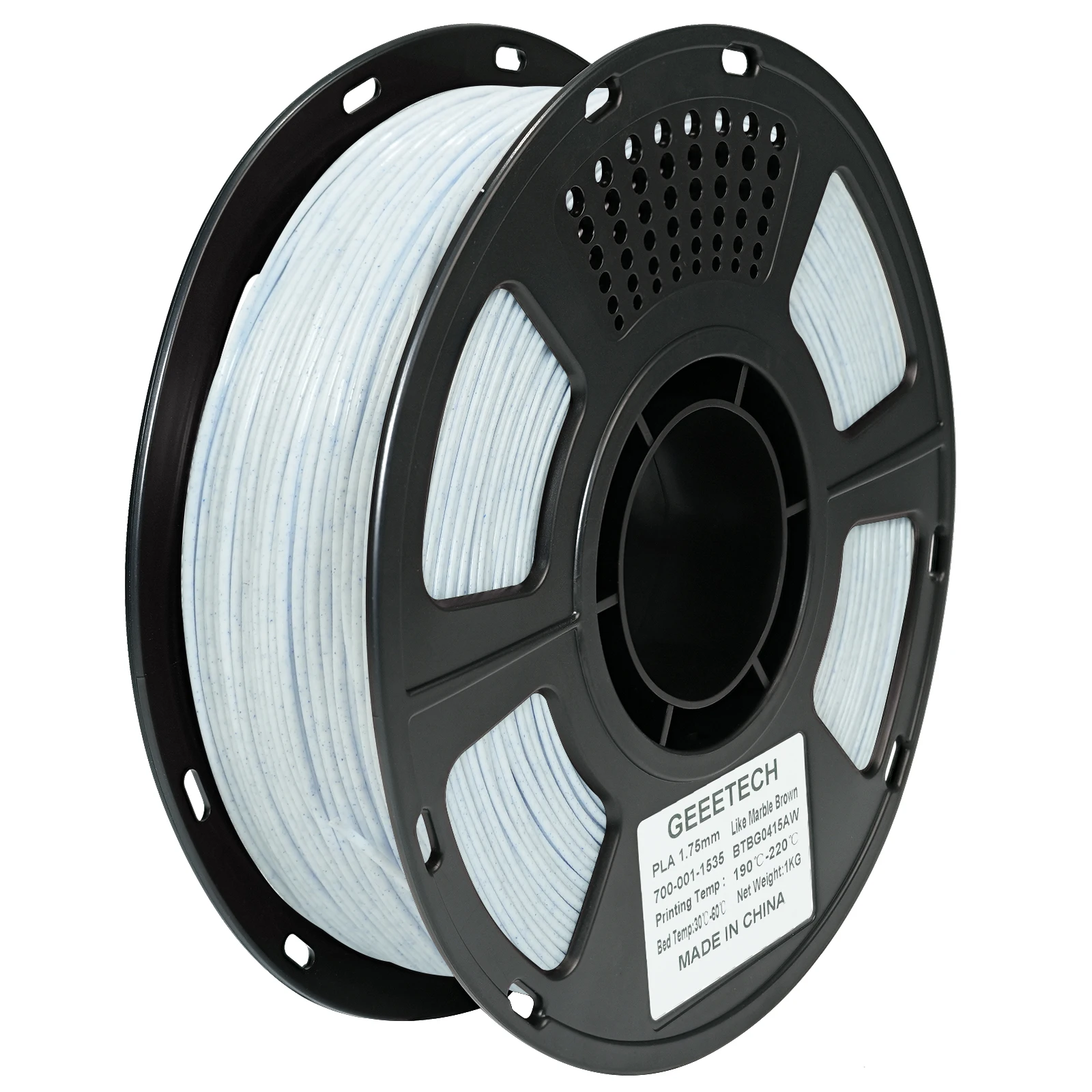 Geeetech Marmor-ähnliches PLA 3D-Drucker-Filament Kunststoff 1kg 1,75mm, Verwicklungsfrei, 3D-Druckmaterial Vakuumverpackung