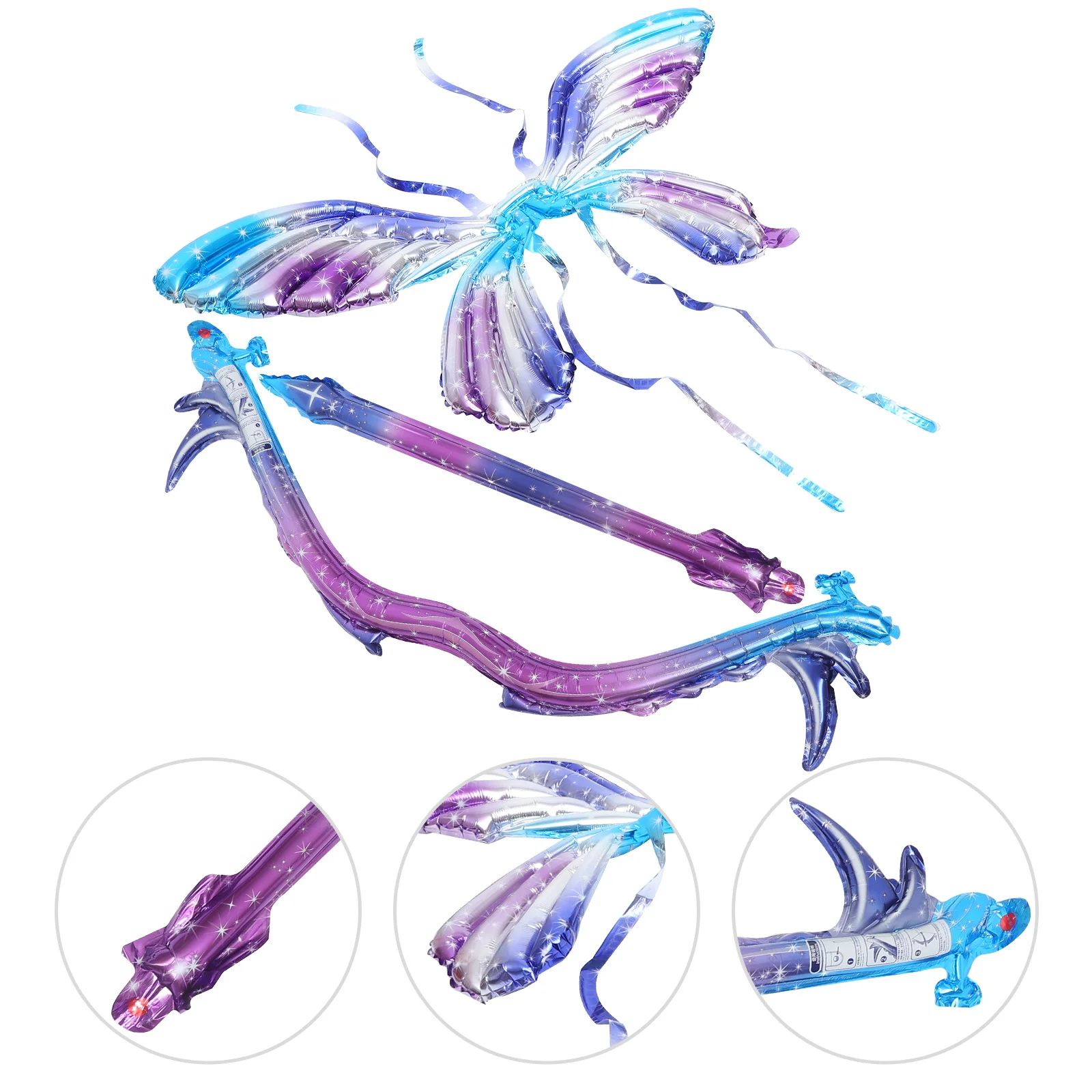 1 مجموعة أجنحة الفراشة القوس السهم بالونات الألومنيوم احباط زينة الحفلات عيد ميلاد صور الدعائم أجنحة الجنية الإمدادات #2