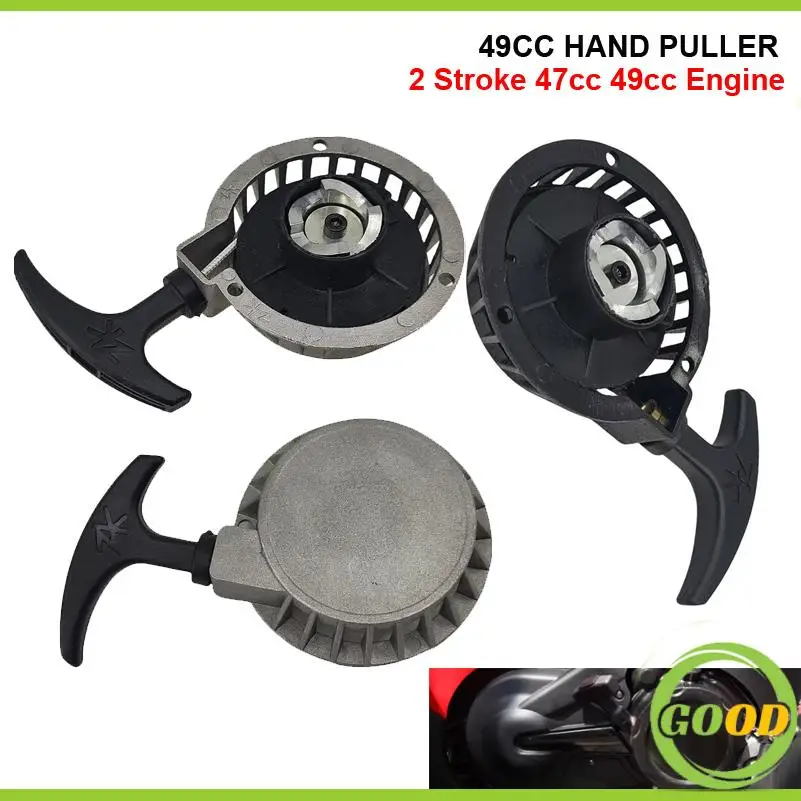 Easy Install Aluminum Pull Starter For 2 Stroke Pocket Bike ATV Quad 47cc 49cc Recoil Start Engine Part Dirt Bike Accessories