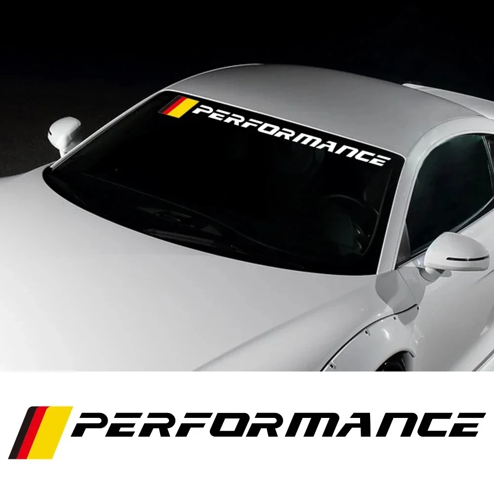 92.2x7.72CM PERFORMANCE Car Windshield Side Sticker Personalized Letter Vinyl Decal Creative Auto Decoration Sticker Accessories